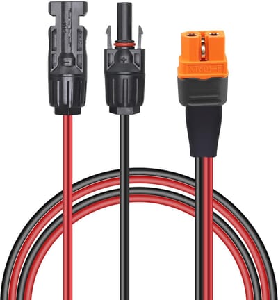 Zonnepaneel naar XT60i-kabel 12AWG Verlengadapter voor Draagbare Krachtcentrales