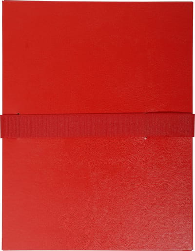 Exacompta 10x Map met uitrekbare rug in balacron met klittenbandskuiting - 24x32 cm - Rood - 2645E