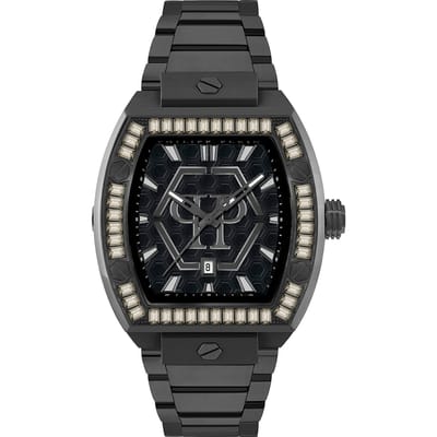 Philipp Plein Hexagon Phantom PWPUA1125 Horloge - Staal - Zwart - Ø 44 mm