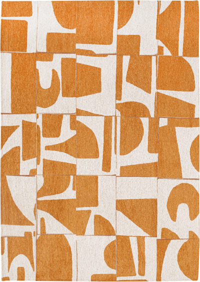 Wasbaar Binnen & Buiten Vloerkleed - 80 x 150 cm - Louis De Poortere Papercut Curry - Laagpolig Tapijt - Gerecycled PET - Made in Belgium - Circulair