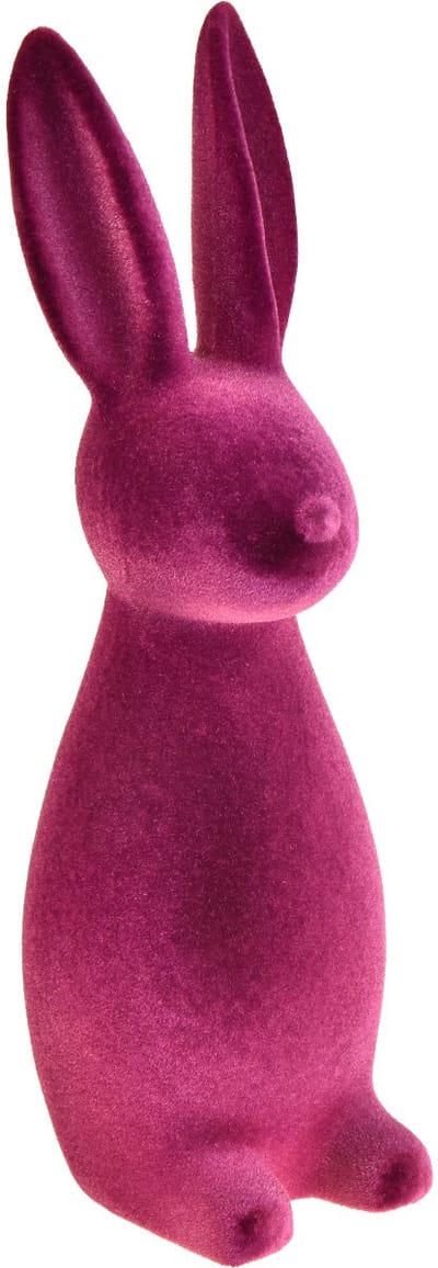 Pluche paashaas decoratie, paars, 15×15,5×47 cm