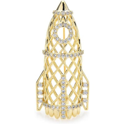 Nieuwe Raket Broches Voor Vrouwen Designer Zirkonia Hoge Kwaliteit Feest Casual Broche Speld Cadeaus beige