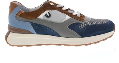 Heren Sneakers Australian Kyoto Grey Blue Leather Grijs - Maat 46