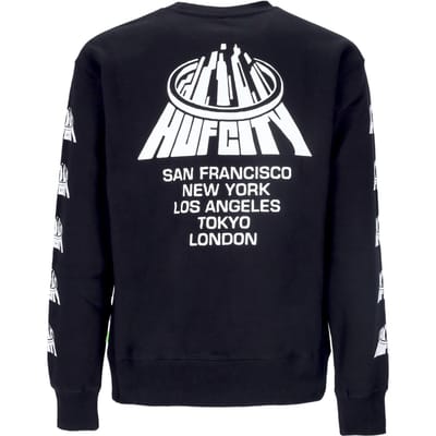 Huf City Crewneck Heren Sweatshirt Zwart