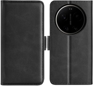 MobyDefend Hoesje - Geschikt voor Xiaomi 17 Ultra - Luxe Wallet Book Case (Sluiting Zijkant) - Zwart