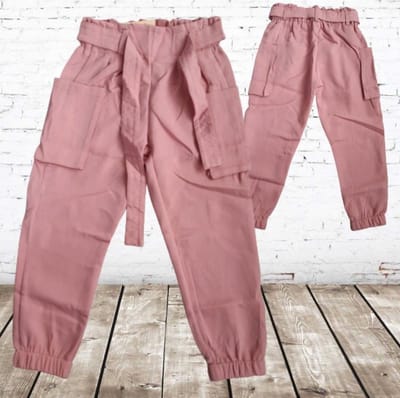 Zacht roze meisjes broek - Zachtroze - 110/116