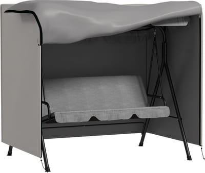 Outsunny schommelbankhoes - met ritssluiting - 177x114x152 cm- grijs