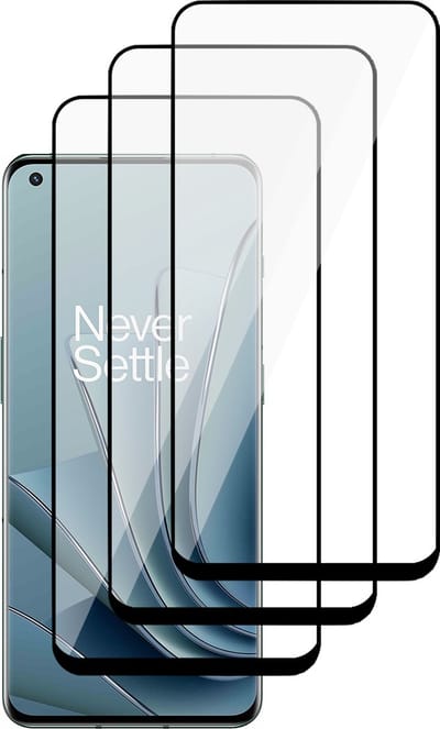 Screenprotector geschikt voor OnePlus 10 Pro - Gehard Glas Beschermglas Tempered Glass Volledig Dekkende Screen Protector - 3 Stuks