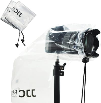 Camera Regenhoes 2 stuks - Waterdichte Regenjas voor DSLR-camera's tot 45 cm lang - Beschermhoes voor buitenfotografie