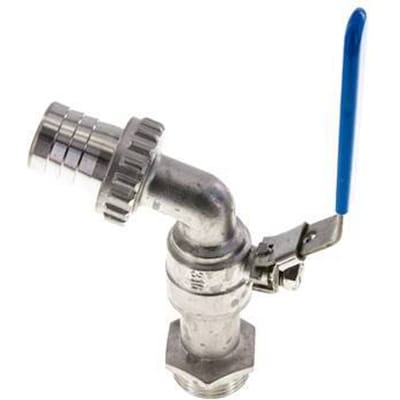 G 1 inch RVS 2-Way Wartelkraan Kogelkraan - BL2SH-MFA-100