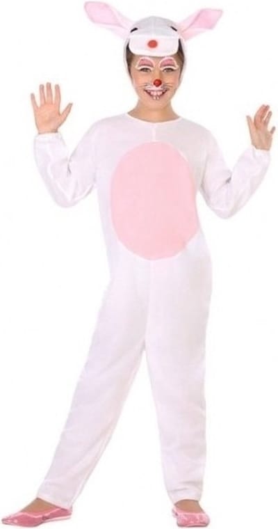 Konijn/ hazen kostuum voor kinderen - Carnaval en Pasen thema dierenpak verkleedkleding 104