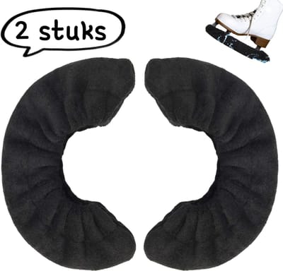 2-delige schaatshoes - Kunstschaatsbladhoes - Beschermhoes voor schaatsbladen - One Size Fits All - Snijbestendige schaatshoes - 45*7cm - Zwart