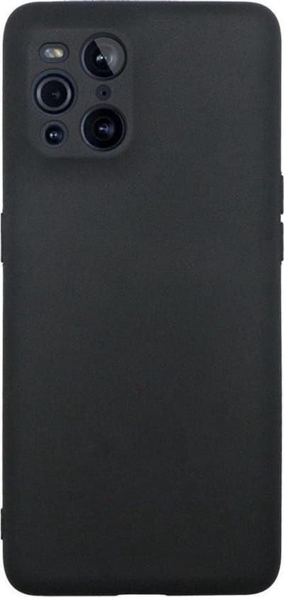 Geschikt voor Oppo Find X3 Hoesje - Oppo Find X3 Pro Hoesje - Siliconen - Oppo Find X3 Hoesje - Oppo Find X3 Pro Hoesje - Zwart Siliconen Case