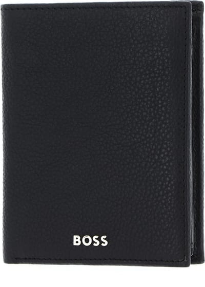 HUGO BOSS Leren Portemonnee Classic Grained Wallet Black Zwart