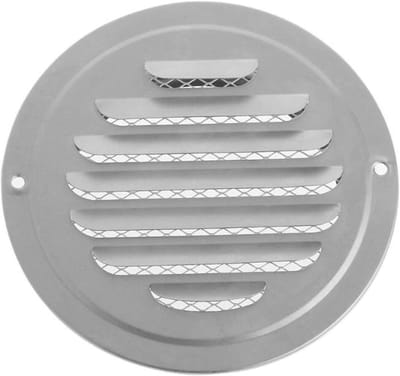 Muur Ventilatie - Rooster Kap - Luchtcirculatie Buiten - Duurzaam Roestvrij Staal - 160 mm Diameter - Zilver