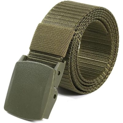 Herenriemen Mode Unisex Jeansriemen Verstelbare Riem Heren Buiten Reizen Tactische Tailleband met Plastic Gesp voor Broeken 120cm black