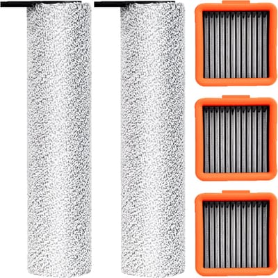 Rolborstel & filter - geschikt voor UWANT D100 - D100 PRO - V8 - V10 - V20 - D5 - D5 PRO - A60 - A100 - voor robotstofzuiger - 5 stuks