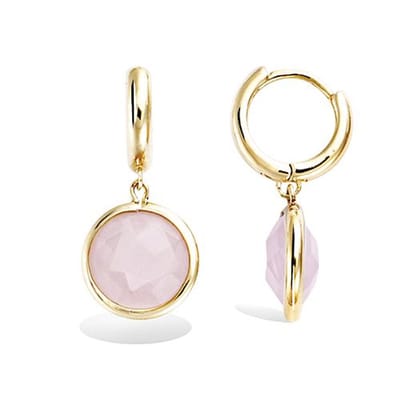 CHIVAL 18K Goud Vergulde Oorbellen – Rosé Halo – Tijdloos, Elegant, Hypoallergeen, Lichtroze, Romantisch, Luxe, Cadeau voor haar, Geschenkverpakking