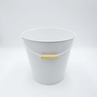 UNUS® Emmer metalen diameter 29 cm wit