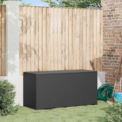 vidaXL - Tuinbox - 120x50x60 - cm - poly - rattan - zwart