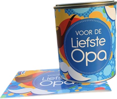 Vaderdag - Snoepblik - Voor de liefste Opa - Snoep - Cadeauverpakking