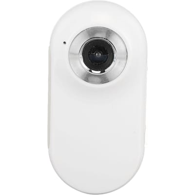Caméra de surveillance 1080p pour collier de chat, caméra de sport pour animaux de compagnie avec clip arrière, étui et sangle, intérieur et extérieur, sans fil blanc