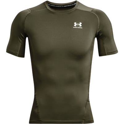 Under Armour UA HG Heatgear Armour compressie Short Sleeve Heren Sportshirt - Groen - Maat XL