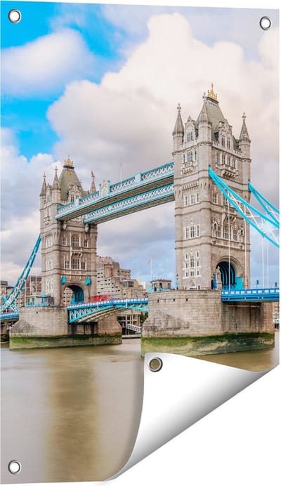 Gards Tuinposter Tower Bridge in Londen - 40x60 cm - Tuindoek - Tuindecoratie - Wanddecoratie buiten - Tuinschilderij