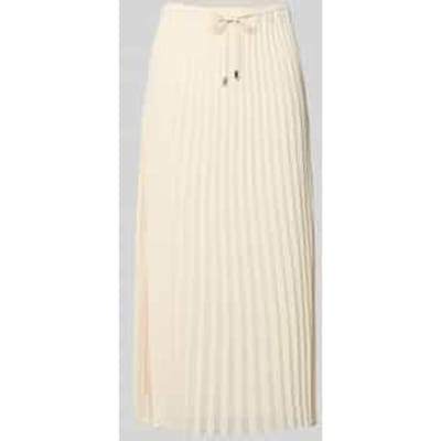 Plissé Midi Rok in Mousseline met Koord Dames COMMA