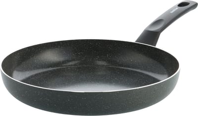 Kochstar Stein Koekenpan 28cm - PFAS-vrije antikleeflaag - Koekenpan inductie - Keramische koekenpan - Ovenbestendig tot 130°C - Koudgrepen - Graniet/Zwart