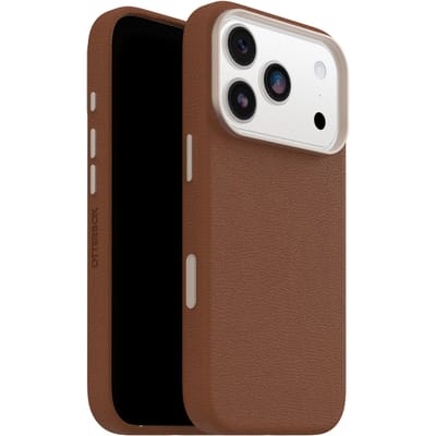 Otterbox Symmetry Cactus - Geschikt voor iPhone 17 Pro - Leren Magsafe Backcover - Desert Sadle