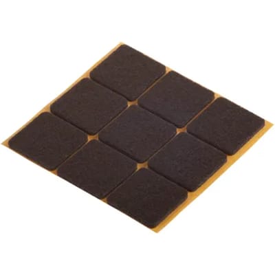 Fix-o-moll Meubelglijder - Zelfklevend - Vilt - 25x25mm - Vierkant - 9 Stuks