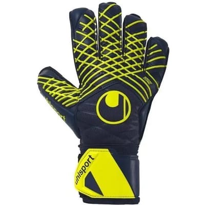 Uhlsport Prediction Supersoft Keepershandschoenen - Marine / Wit / Fluogeel | Maat: 10.5
