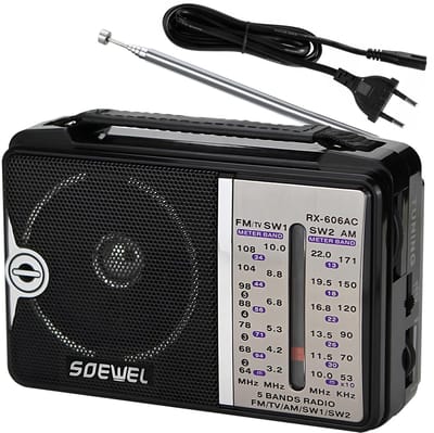 Dailygoods- Draagbare Radio Hoog Volume - Retro Radio - Transistor Radio - Mini Radio - Draagbare Radio op Batterijen - 3 Frequenties AM/FM/SW - Retroradio