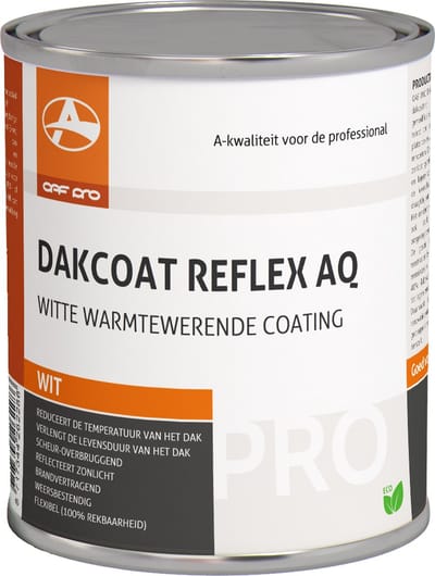 OAF PRO Dakcoat Reflex AQ 750 ml - Witte Dak Coating - Reflecteert Zonlicht - Warmtewerend - Verlengt de levensduur van het dak