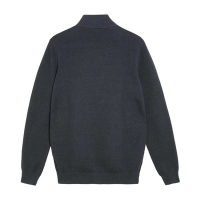 Lyle & Scott Heren Milano gebreid hybride jack (Blauw)