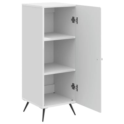 vidaXL - Dressoir - Hoogglans - Wit - 33 - x - 34,5 - x - 90 - cm - Bewerkt - hout