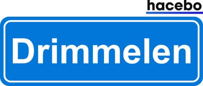 Hacebo - Plaatsnaam Sticker - 29x10 CM - Drimmelen sticker - Verkeersborden sticker - grappige cadeaus - Drimmelen