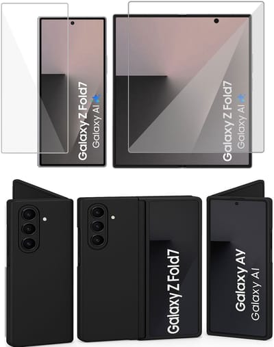 ChiGuard Hoesje & Screenprotector geschikt voor Samsung Galaxy Z Fold 7 - Case - Zwart