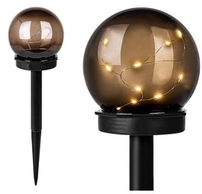 LED tuinbol 10cm - Solar - Sterrenpatroon