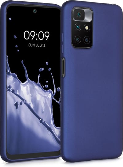 kwmobile telefoonhoesje geschikt voor Xiaomi Redmi 10 (2021 / 2022) - Hoesje voor smartphone - Back cover in metallic blauw