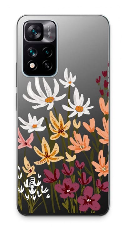 Case Company® - Hoesje geschikt voor Xiaomi 11i Hypercharge hoesje - Painted wildflowers - Soft Cover Telefoonhoesje - Bescherming aan alle Kanten en Schermrand