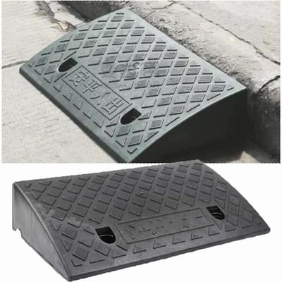 DAQXYH 3-19cm Drempelhellingen Instaphelling Voor Deuropeningen Lichtgewicht Draagbare Oprit Stoepranden Antislip Rolstoelhelling Hoge Belasting(50 * 27 * 12cm)