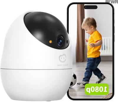 RFWR® Binnen Beveiligingscamera 360° met Heldere 1080P Video en Nachtzicht