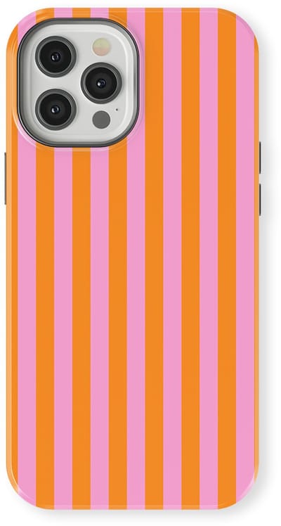 DripCase Gestreept Hoesje geschikt voor iPhone 12 Pro | Backcover met Mag | Stripes Motief | Trendy Case geschikt voor iPhone 12 Pro met Strepen Bubble Beam