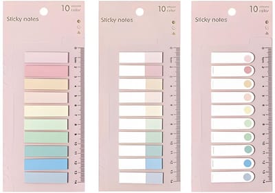 Sticky Notes Transparant - 600 Stuks - Index Tabs - Zelfklevend - 3 Vellen