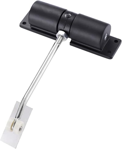 Deurdranger Dubbele Veer - Automatische Deursluiter - Deuren Sluiten - Stille Nylon Rollers - 116 x 167 cm - Zwart