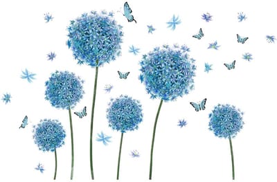 Dailygoods- Muurstickers Bloemen - Wanddecoratie Woonkamer - Wanddecoratie Slaapkamer - Muurstickers Kinderkamer - Muurstickers Badkamer - Hoogwaardig PVC