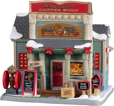Lemax - Bean Happy Coffee Shop, B/o Led - Kersthuisjes & Kerstdorpen