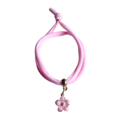 2 Love it Daisy - Armband - Lengte: 40 cm - Verstelbaar in maat - Elastisch - Roze